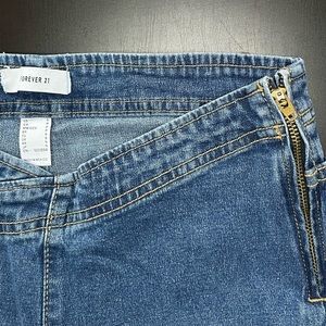 Forever 21 Denim Flare Jeans Brass Side Zipper